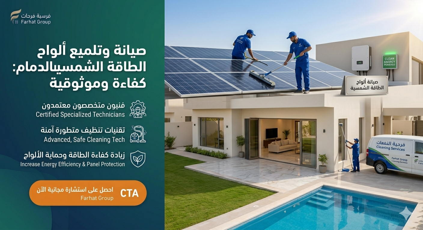 صيانة وتنظيف الواح الطاقة الشمسية الدمام