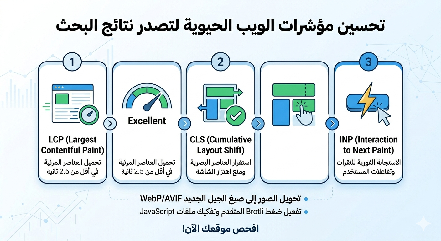 تحسين مؤشرات الويب الحيوية للموقع